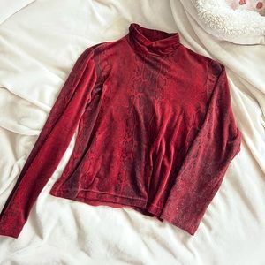 Vintage velvet turtleneck